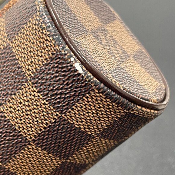 Louis Vuitton Papillon Pouch Mini Hand Bag Damier Ebene Brown (JB1285) - Picture 4 of 8